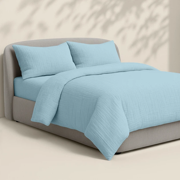 Простынь на резинке Cosas AQUAMARINE Муслин 200х220х30 (4822052498279) - изображение 3