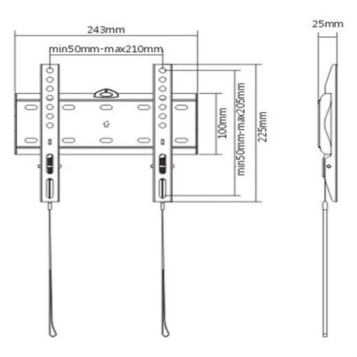 Кронштейн для телевизора Gembird WM-42F-01 нагрузка до 30 кг диагональ 23" - 42" - Фото 2 Кронштейн для телевизора Gembird WM-42F-01 нагрузка до 30 кг диагональ 23" - 42" - изображение 2