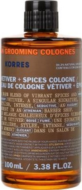 Woda kolońska męska Korres Athenian Grooming Vetiver & Spices 100 ml (5203069131813) - obraz 1
