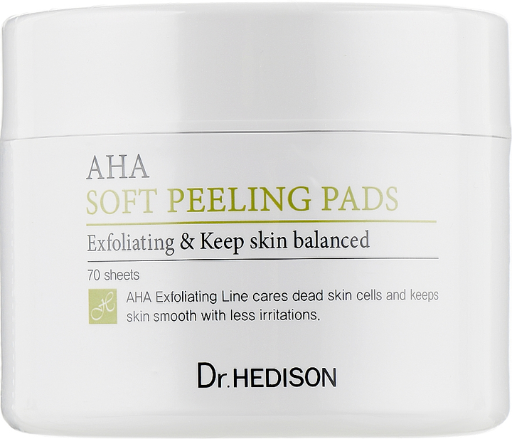 Płatki pod oczy Dr.Hedison AHA Soft Peeling Pads oczyszczający 70 szt (8809648490844) - obraz 1