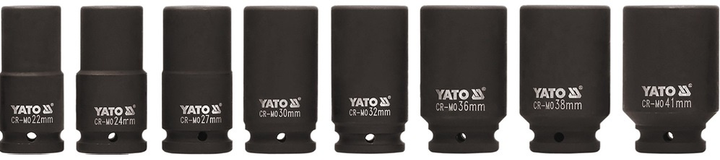 Zestaw głowic udarowych YATO 3/4" 22-41 mm 8 sztuk (YT-1155) - obraz 1