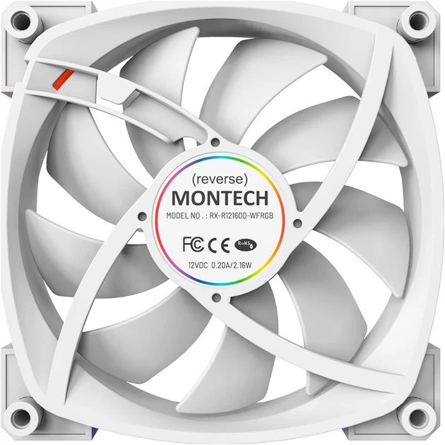 Кулер до корпусу MONTECH (RX120 PWM WHITE) - зображення 4