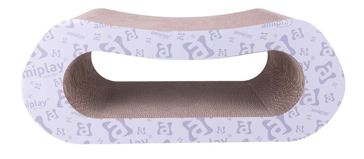 Кігтеточка для кота Amiplay Scratchy M біла (5907563315730) - зображення 1