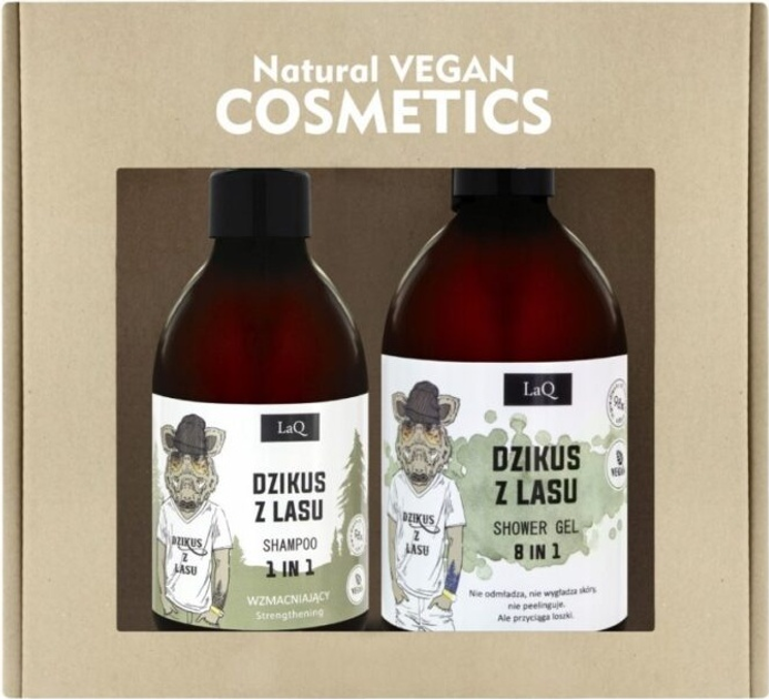 Zestaw męski LaQ Dzikus z Lasu Żel pod prysznic 500 ml + Szampon do włosów 300 ml (5905669761338) - obraz 1