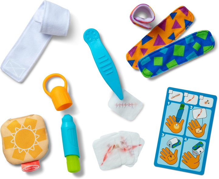 Набір Melissa & Doug Boo-Boos & Bandages Reusable Play Set (681147005556) - зображення 3