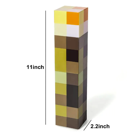 Факел Майнкрафт ночник Minecraft детский фонарик лампа 3d игрушка светильник на аккумуляторе для детей мальчика и девочки в детскую комнату аккумуляторный в спальню - изображение 5