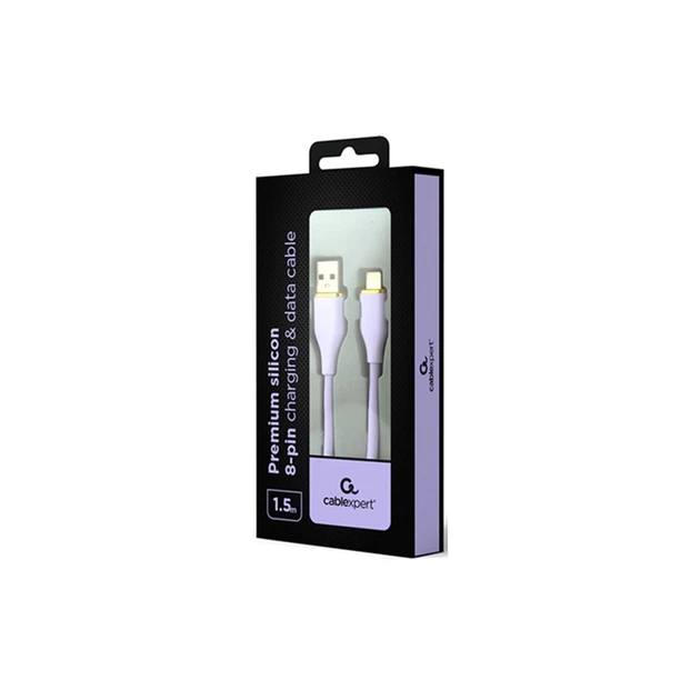 Дата кабель USB 2.0 AM to Lightning 1.5m 2.1A Cablexpert (CC-USB2S-AM8PM-1.5M-P) - Фото 2 Дата кабель USB 2.0 AM to Lightning 1.5m 2.1A Cablexpert (CC-USB2S-AM8PM-1.5M-P) - изображение 2