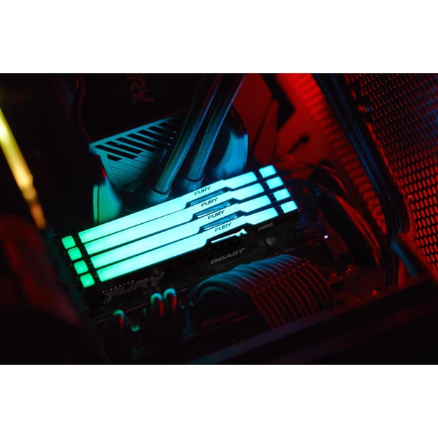 Модуль пам'яті для комп'ютера DDR5 64GB (2x32GB) 5600 MHz FURY Beast RGB Kingston Fury (ex.HyperX) (KF556C40BBAK2-64) - изображение 9