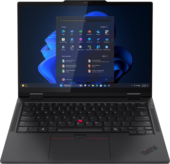 Laptop Lenovo ThinkPad T14s 2-in-1 G1 (21R30040PB) Black - obraz 1