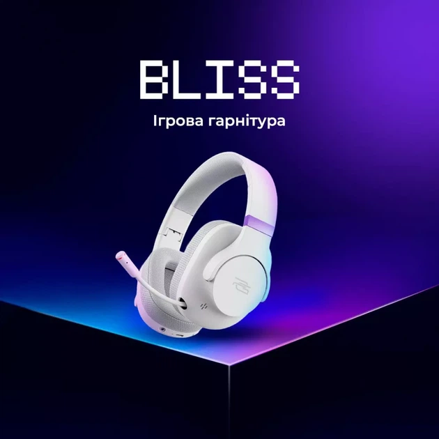 Бездротова ігрова гарнітура Proove Gaming Bliss (APP) white (GHBLPP010002) - зображення 10