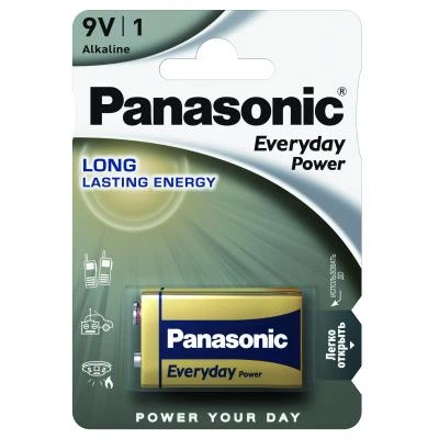 Батарейка Panasonic Крона 6LR61 Everyday Power * 1 (6LR61REE/1B) - Фото 1 Батарейка Panasonic Крона 6LR61 Everyday Power * 1 (6LR61REE/1B) - зображення 1