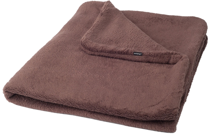 Kocyk Amiplay SCANDI dla psa i kota L 90 x 75 cm brązowy (5907563248526) - obraz 1