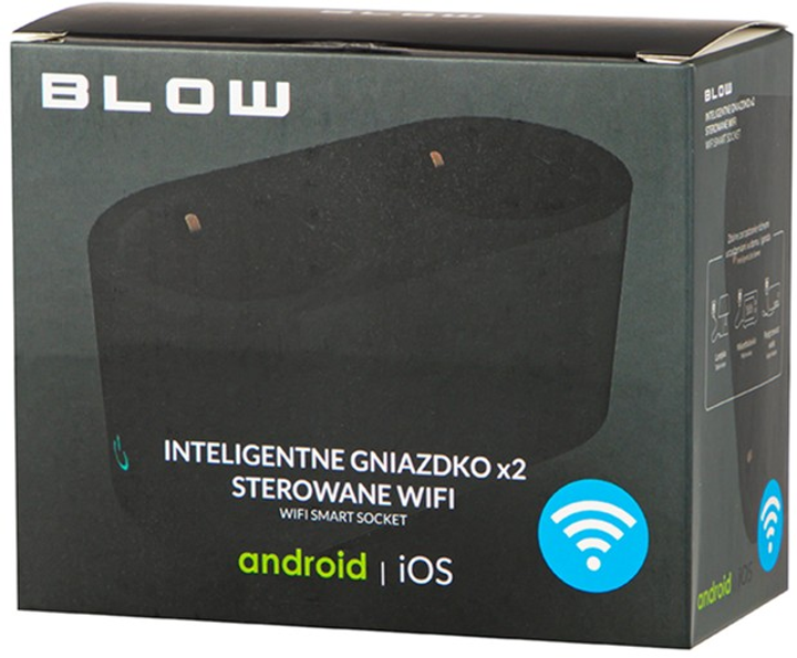 Розумна подвійна розетка Blow Wi-Fi Tuya Black (5900804149293) - зображення 5