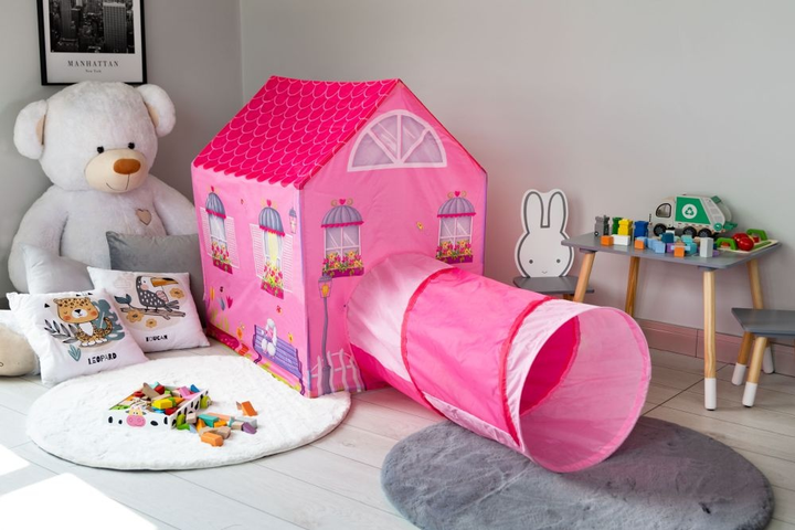 Ігровий намет Iplay Будинок з тунелем Рожевий (6958868883263) - зображення 8