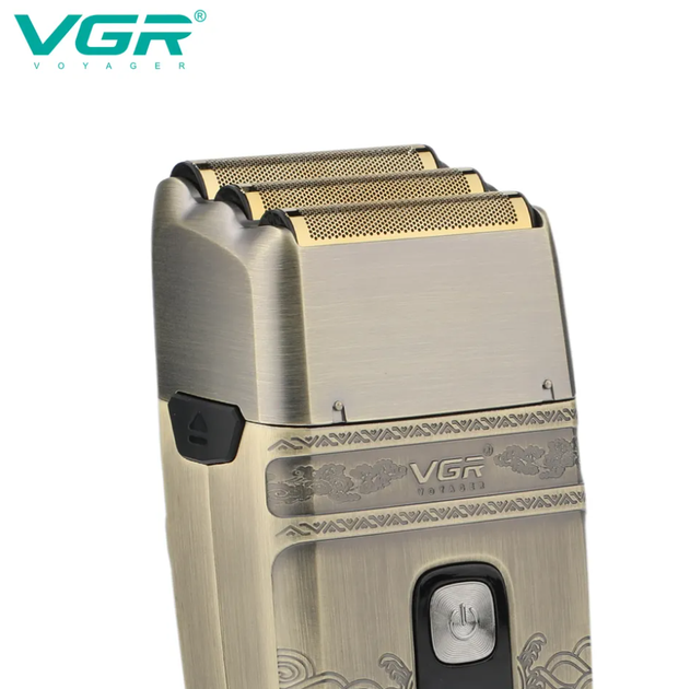 Профессиональная электробритва VGR V-335 Shaver, 3 ножевых блока, влажное/сухое бритье, USB‑зарядка - изображение 6