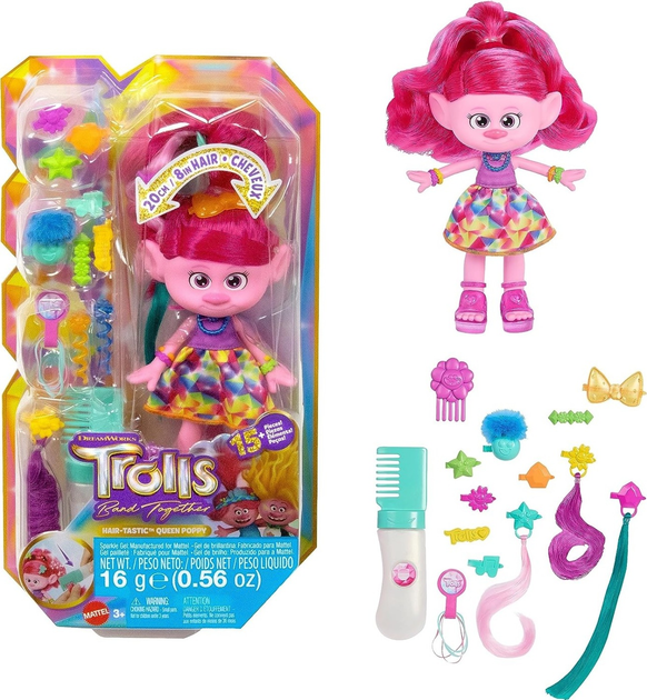 Іграшковий набір Mattel Trolls Band Together Queen Poppy HNF25 (194735138708) - зображення 2