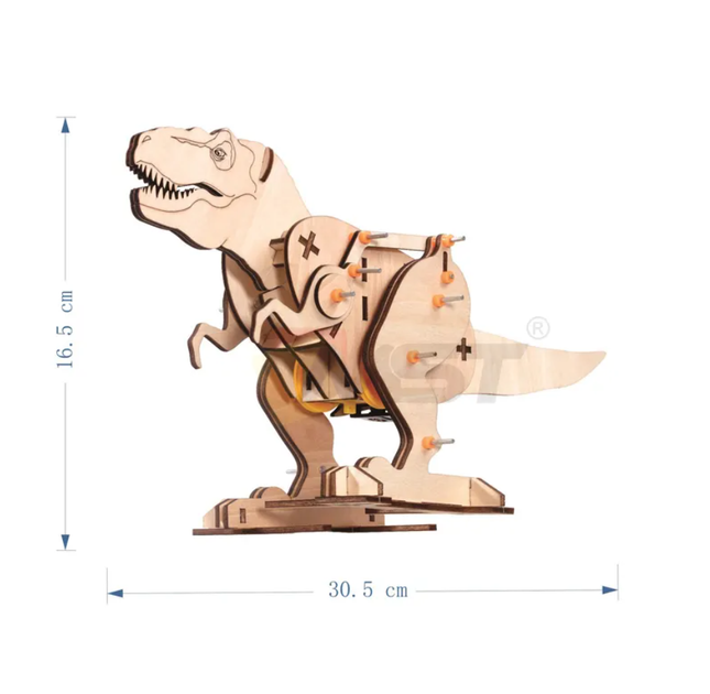 Механический 3D пазл Динозавр Tyrannosaurus, деревянная головоломка, DIY сборка - Фото 2 Механический 3D пазл Динозавр Tyrannosaurus, деревянная головоломка, DIY сборка - изображение 2