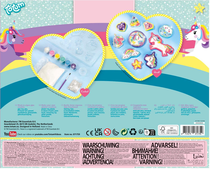 Zestaw kreatywny Totum do odlewów gipsowych z motywem jednorożca TT071759 (8714274071759) - obraz 4