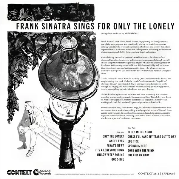 Frank Sinatra - Sings For Only The Lonely 2025 (9120005655485, Deluxe Black Edition) S.r./EU Mint Виниловая пластинка (art.247080) - изображение 3