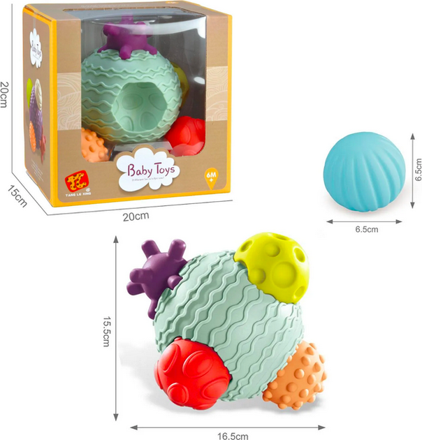 Іграшка для малюка Swede Сенсорні кульки вінілові Q12516 (5902496211197) - зображення 11