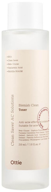Очищувальний тонік Ottie Blemish Clean 210 мл (8809708711025) - зображення 1