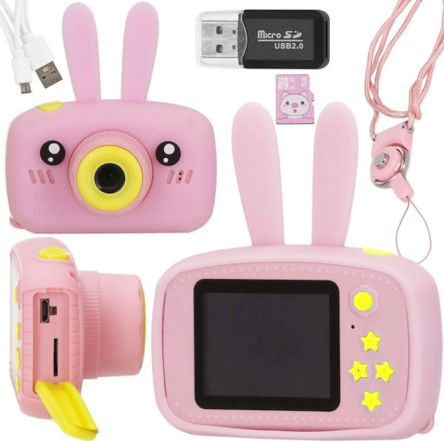 Дитячий фотоапарат Springos Full HD з картою 8 ГБ Рожевий KC0008 (5907719470719) - зображення 9
