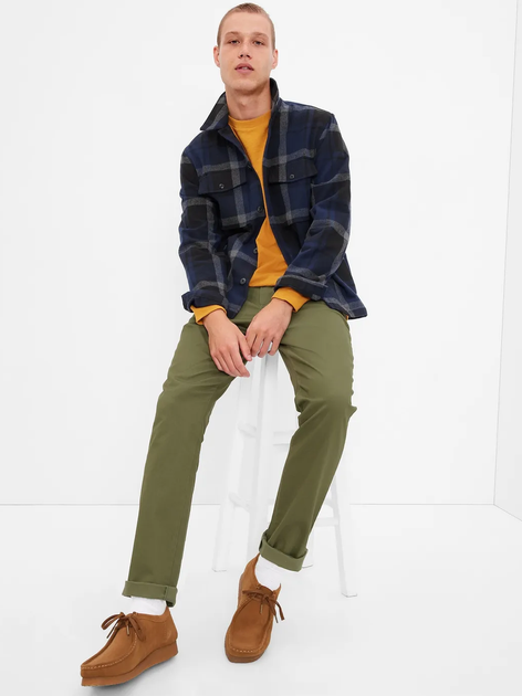 Spodnie chinosy męskie GAP 440943-27 W32L34 Khaki (1200111950235) - obraz 2