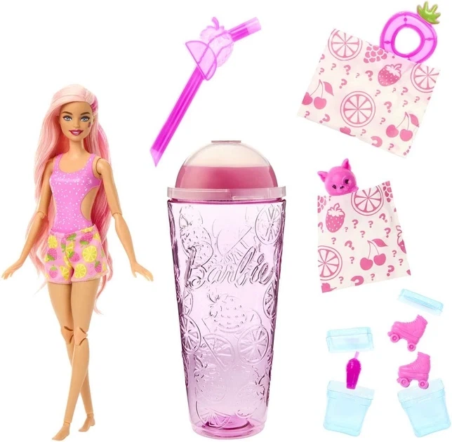 Кукла Barbie Pop Reveal Сочные фрукты Клубничный лимонад HNW41 - изображение 3