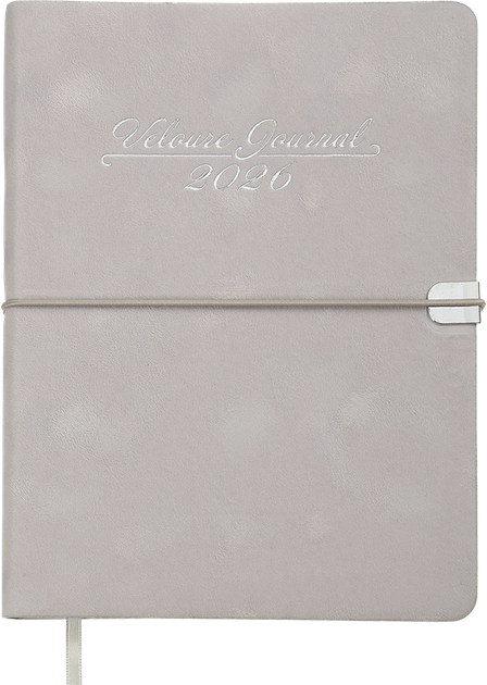 Ежедневник датированный 2026 (A5, гибкая обложка, светло-серый) Buromax Velour BM.2134-20 - Фото 1 Ежедневник датированный 2026 (A5, гибкая обложка, светло-серый) Buromax Velour BM.2134-20 - изображение 1