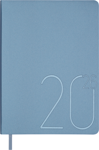 Щоденник датований 2026 (A5, гнучка обкладинка, блакитний) Buromax Steel BM.2127-30 - Фото 1 Щоденник датований 2026 (A5, гнучка обкладинка, блакитний) Buromax Steel BM.2127-30 - зображення 1
