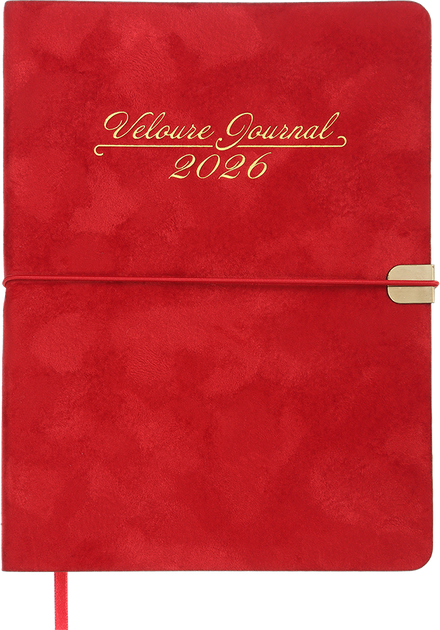 Ежедневник датированный 2026 (A5, гибкая обложка, красный) Buromax Velour BM.2134-05 - Фото 1 Ежедневник датированный 2026 (A5, гибкая обложка, красный) Buromax Velour BM.2134-05 - изображение 1