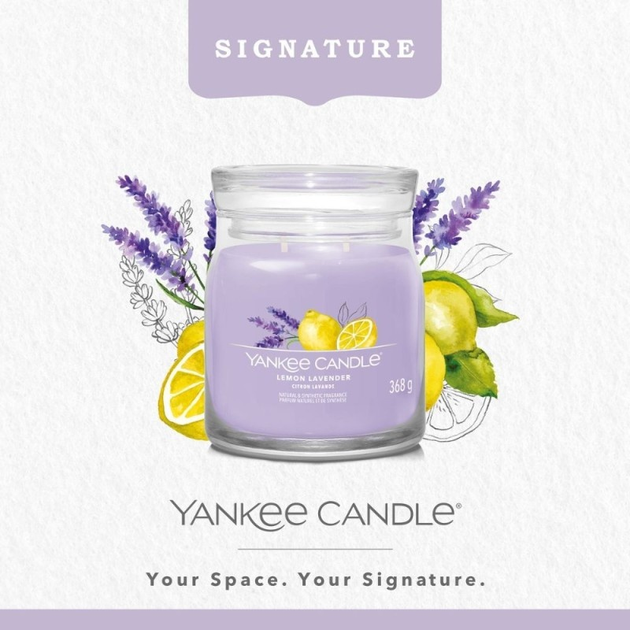 Ароматична свічка Yankee Candle Lemon Lavender 368 г (5038581128993) - зображення 3