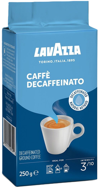 Кава мелена Lavazza Без кофеїну 250 г - Фото 1 Кава мелена Lavazza Без кофеїну 250 г - зображення 1