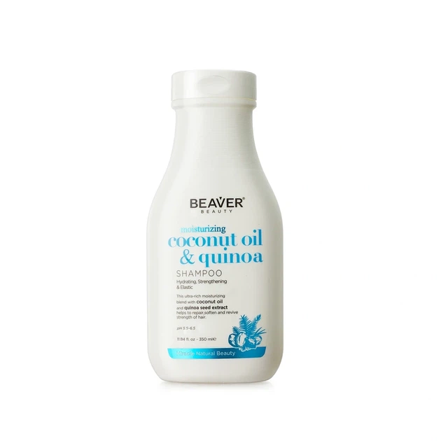 Шампунь для сухих волос с кокосовым маслом разглаживающий Beaver Coconut Oil & Quinoa Shampoo, 350 мл - Фото 1 Шампунь для сухих волос с кокосовым маслом разглаживающий Beaver Coconut Oil & Quinoa Shampoo, 350 мл - изображение 1