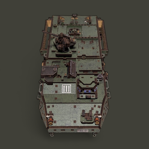 3D Пазл Конструктор З Дерева Механічний TimberBricks БТР М1126 Stryker 433 деталей + додаткові захисні екрани - Фото 6 3D Пазл Конструктор З Дерева Механічний TimberBricks БТР М1126 Stryker 433 деталей + додаткові захисні екрани - изображение 6