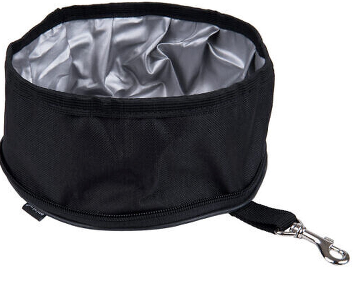 Складана дорожня поїлка Amiplay з текстильного матеріалу 0.45 л чорна (5907563274563) - зображення 1