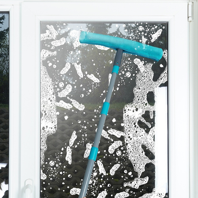 Телескопічна швабра для вікон Vilde зі скребком 57-128 см 4 елементи (5904316472085) - зображення 5