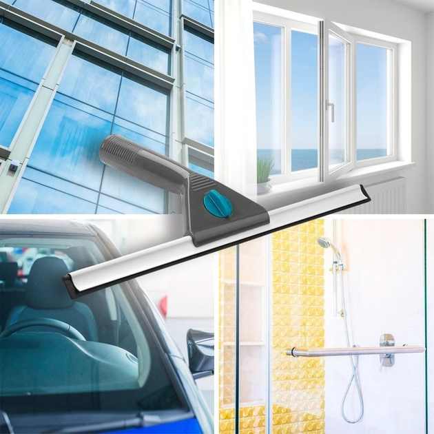 Телескопічна швабра для вікон Vilde зі скребком 57-128 см 4 елементи (5904316472085) - зображення 7