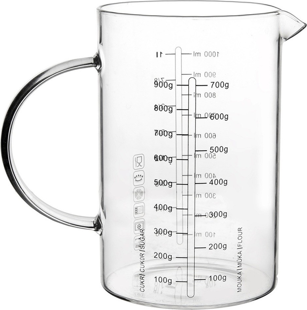 Кухонна мірка Orion скляна (120556) 1 л (8592381206529) - зображення 1