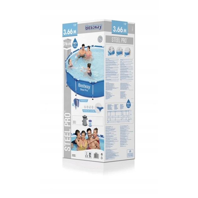 Басейн каркасний 366x76 см Bestway 56681 - изображение 11