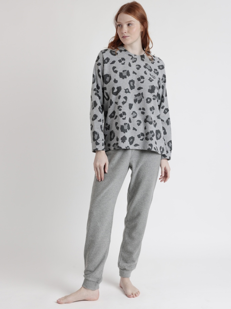 Piżama damska z długimi spodniami i długim rękawem Admas 56232 XL Szara (8433623634475) - obraz 1