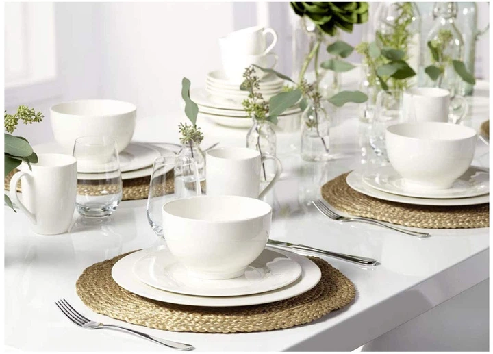 Villeroy & Boch ホワイトエンボス皿3枚セット Набір столового посуду Villeroy & Boch Basic White 30 предметів