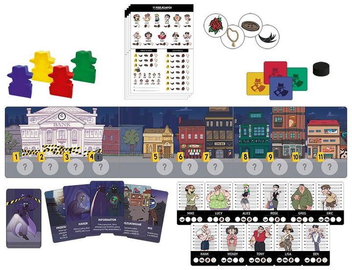 Gra planszowa Kukuryku 11 Podejrzanych (5901738564909) - obraz 2