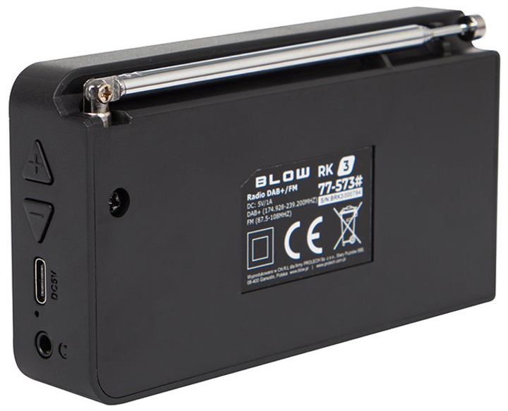 Radio przenośne kuchenne Blow FM/DAB+ BLOW RK4 BT Black (5900804145318) - obraz 2