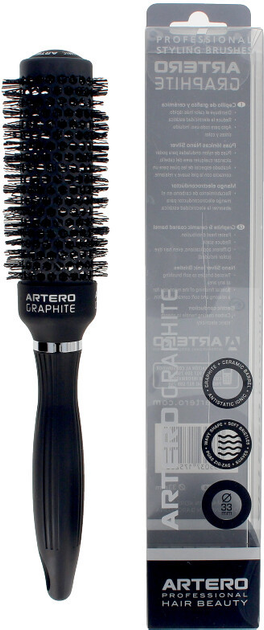Okrągła szczotka do modelowania włosów Artero Graphite 33 mm (8435037175223) - obraz 1