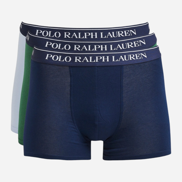 Набір трусів-боксерів чоловічих бавовняних Polo Ralph Lauren 714830299184 2XL 3 шт Синій/Блакитний/Зелений (3616854816130) - зображення 1