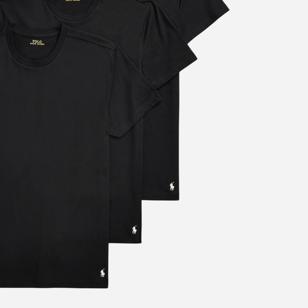 Набір футболок натільних чоловічих бавовняних Polo Ralph Lauren 714830304014 S 3 шт Чорний (3616538409481) - зображення 7