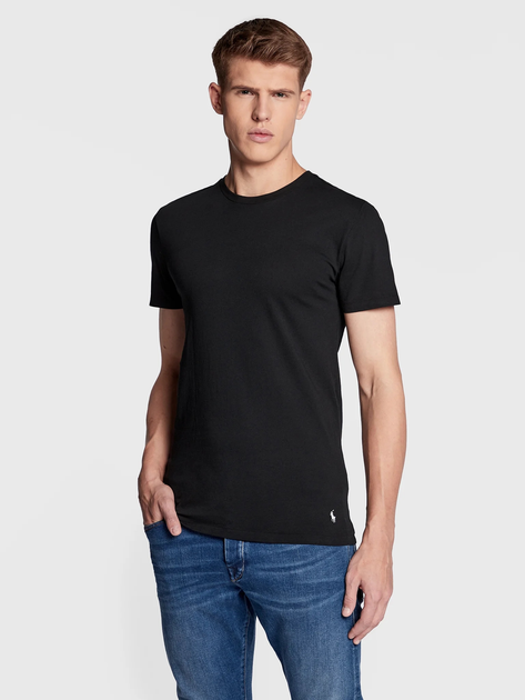 Набір футболок натільних чоловічих бавовняних Polo Ralph Lauren 714830304014 L 3 шт Чорний (3616538409467) - зображення 2