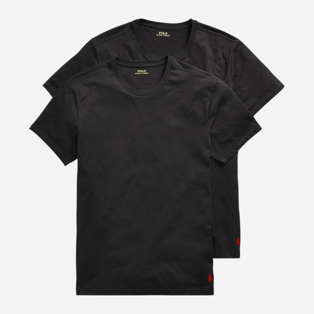 Набір футболок натільних чоловічих великих розмірів бавовняних Polo Ralph Lauren 714835960001 2XL 2 шт Чорний (3616531385003) - зображення 1