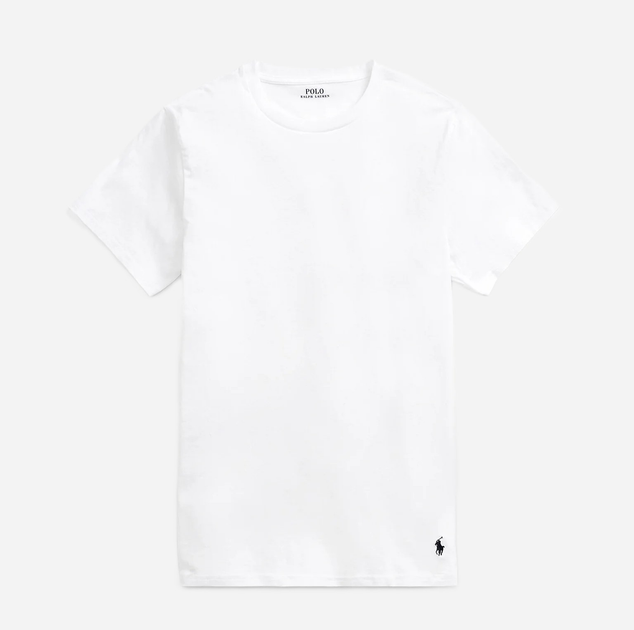 Набір футболок натільних чоловічих бавовняних Polo Ralph Lauren 714835960002 L 2 шт Білий (3616531385010) - зображення 6